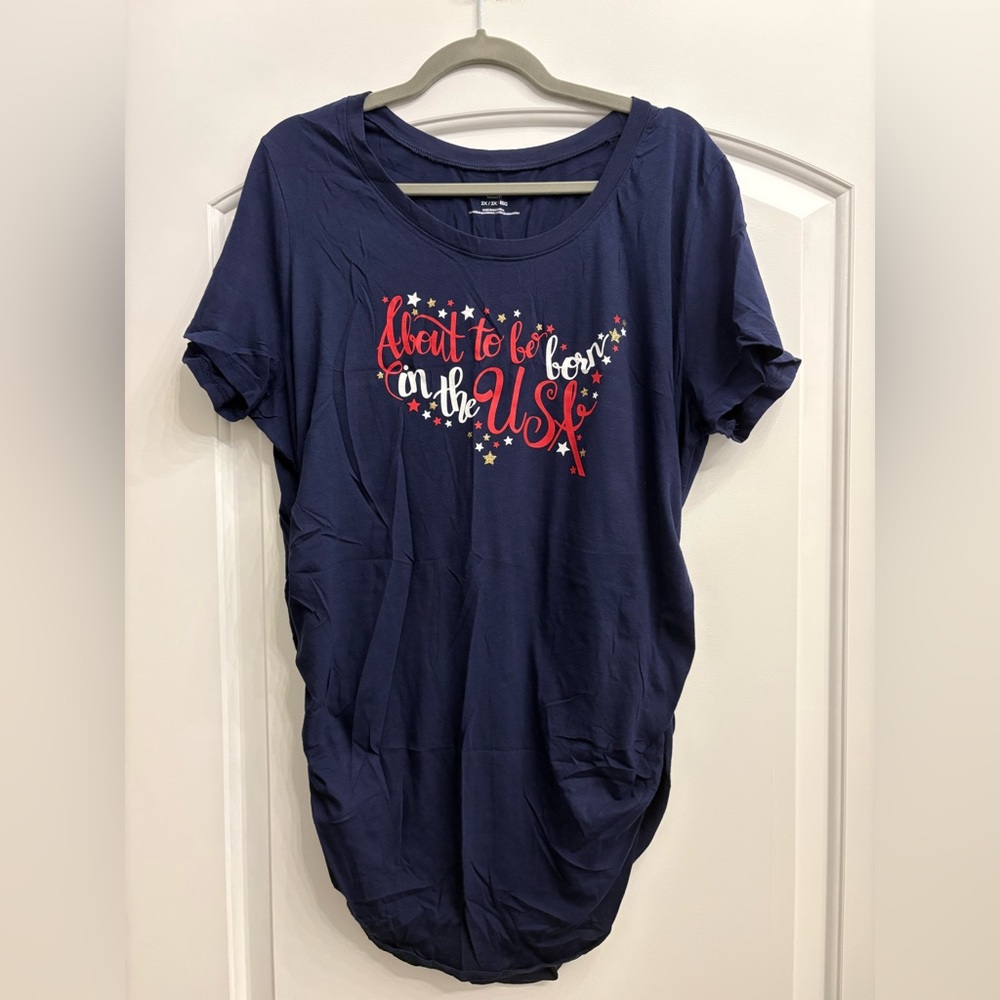 Motherhood Maternity Navy Graphic Tee